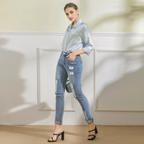 Julia Fashion - Brand New High Woman Denim Pencil Pants