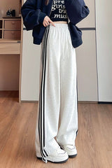 Straight Wide Leg Knit Pants