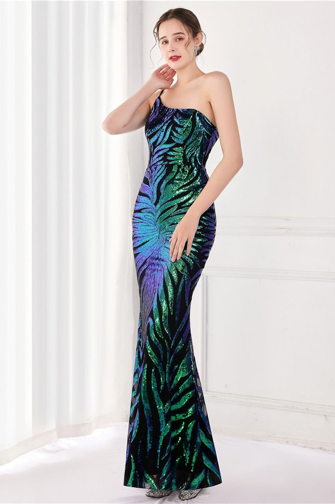 Sparkle Beaded V Neck Party Gown Formal Dress