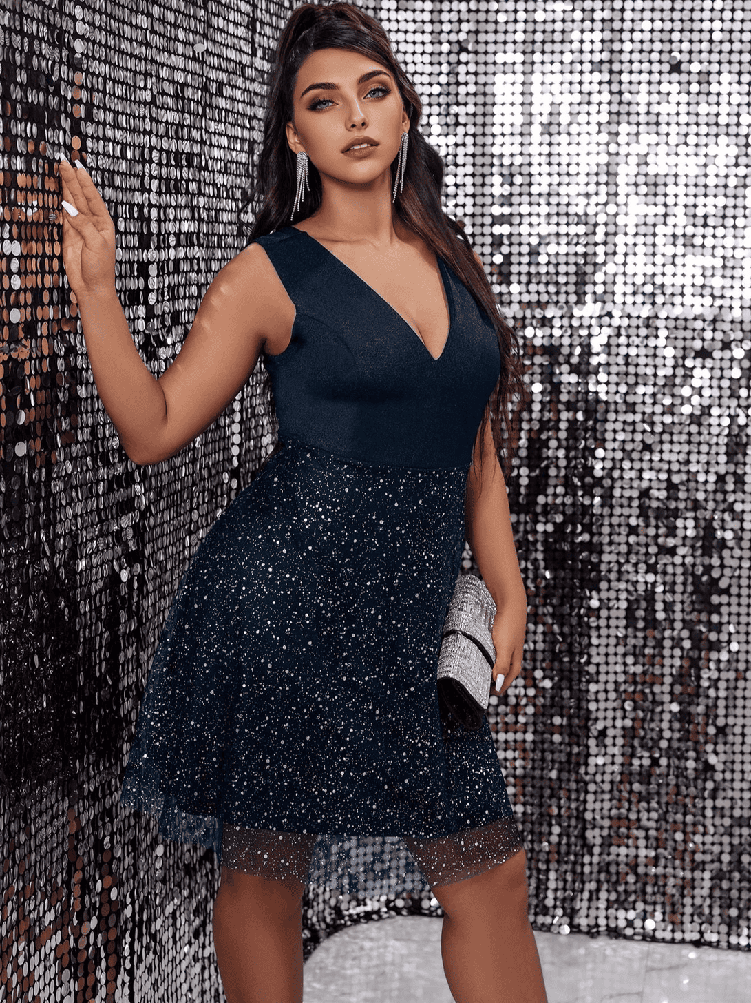 JuliaFashion - Sleeveless V-Neck Bodycon Cocktail Evening Party Dresses