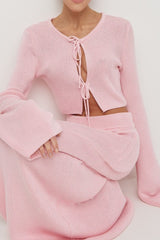 Bell Sleeve Cardigan Set Sweater Dress