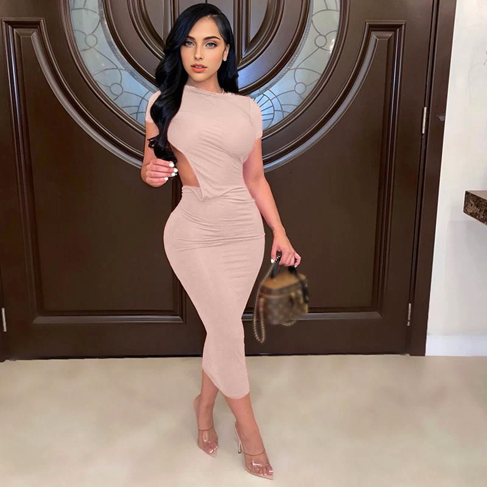 Julia Fashion - Sexy Cut Out Backless Bodycon Dress