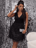 JuliaFashion - Sleeveless V-Neck Bodycon Cocktail Evening Party Dresses