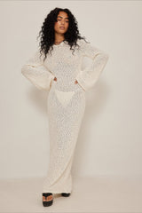 Casual Solid Maxi Sweater Dress