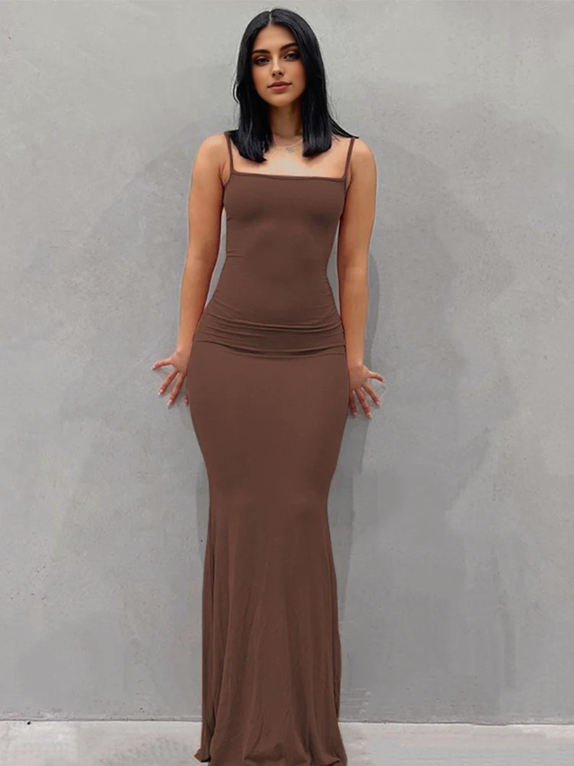 Julia Fashion - Sexy Spaghetti Strap Bodycon Long Mermaid Dress