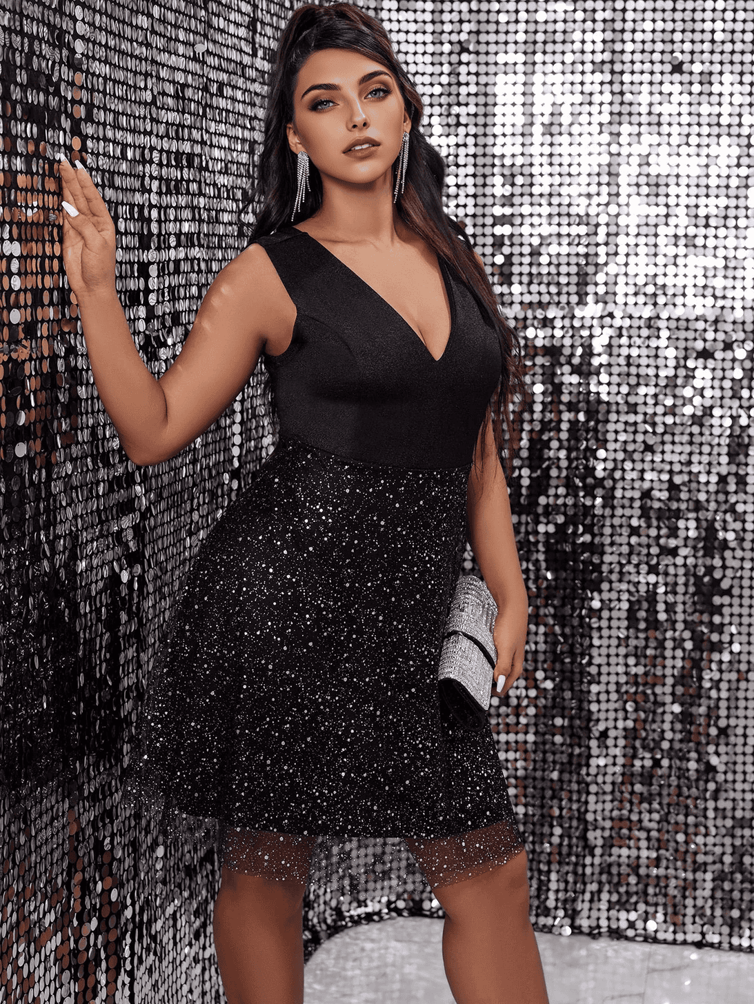 JuliaFashion - Sleeveless V-Neck Bodycon Cocktail Evening Party Dresses