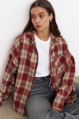 Vintage Plaid Relaxed Fit Blouse