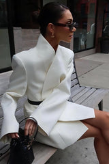 Long Sleeve Stand Collar Blazer