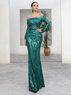 JuliaFashion - Sexy Off the Shoulder Sequin Party Dress