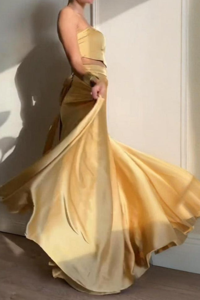 Solid Belted Sleeveless Formal Dress