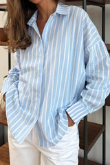 Striped Long Sleeve Blouse