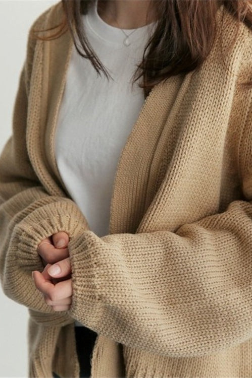 ropped Relaxed Cardigan