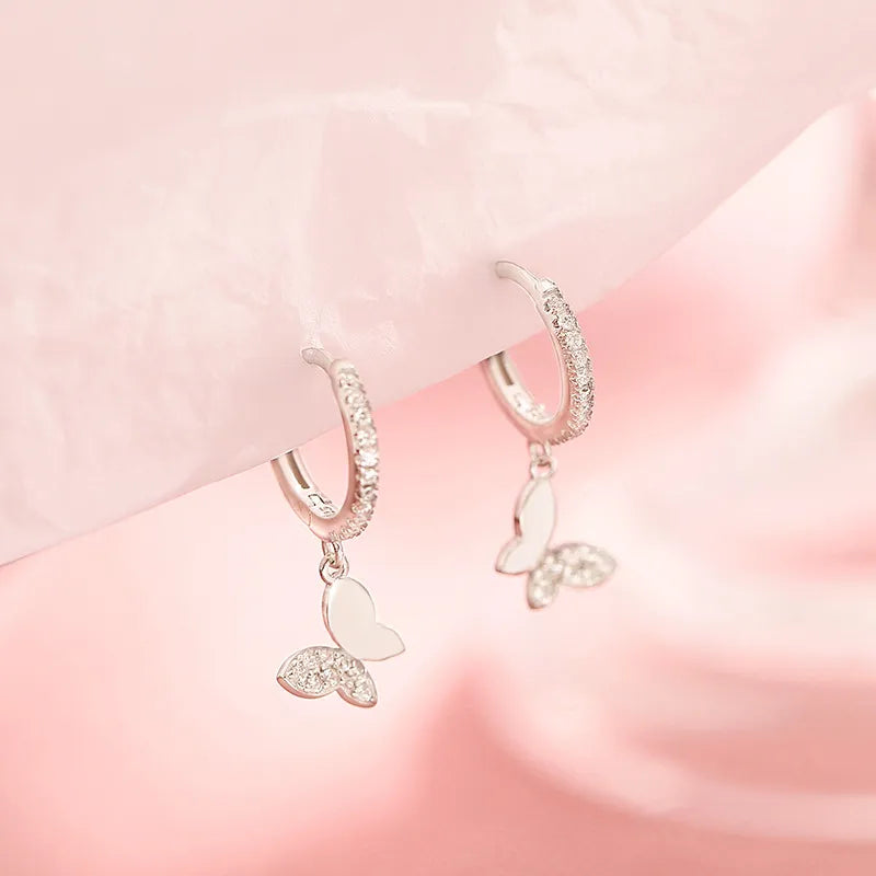 JuliaFashion - 2024Vintage Butterfly Zircon Stud Earrings
