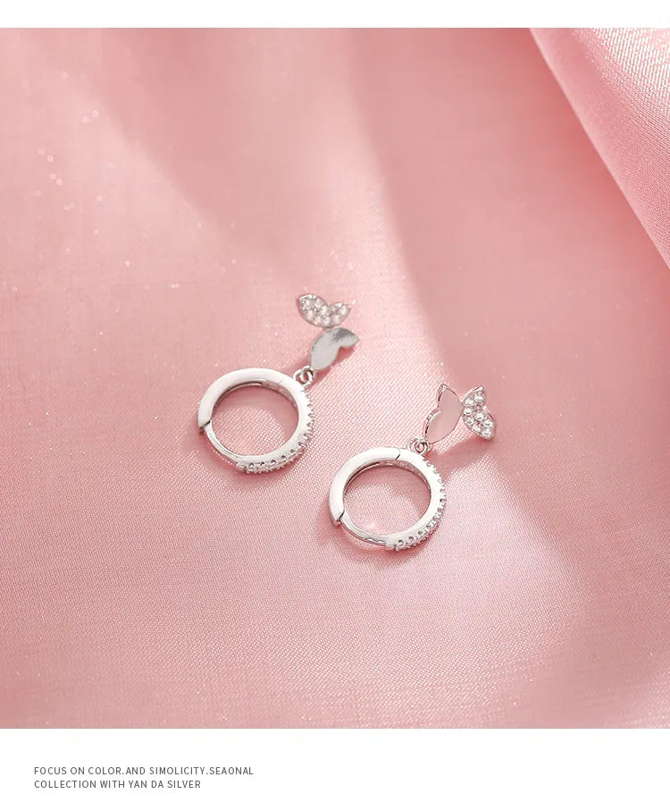 JuliaFashion - 2024Vintage Butterfly Zircon Stud Earrings