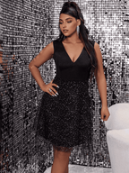 JuliaFashion - Sleeveless V-Neck Bodycon Cocktail Evening Party Dresses