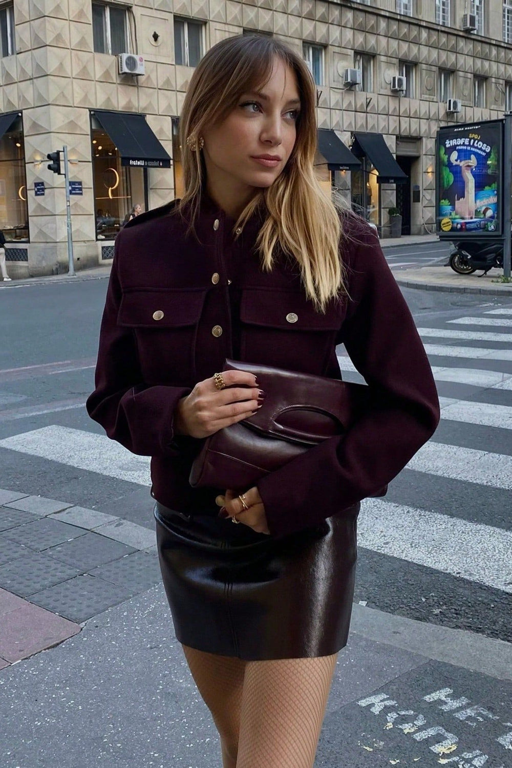 Cropped Retro Buttoned Jacket