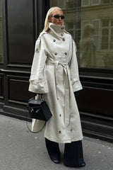 Double Breasted Belted Overcoat