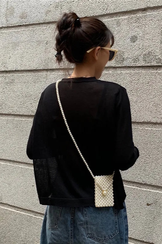 V Neck Lightweight Knit Cardigan