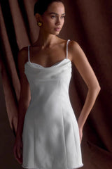 White Pearl Cami Party Dress