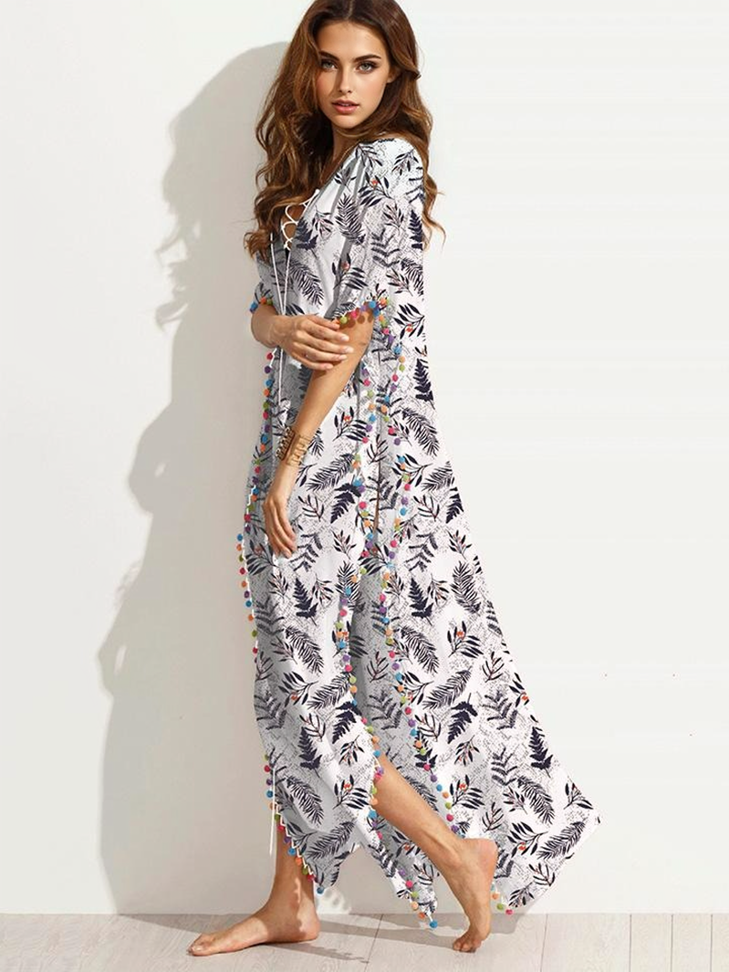 JuliaFashion - Washed Ashore High Slit Maxi Dress