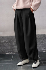 Relaxed Fit Wide Leg Knit Pants