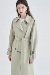 Green Midi Trench Overcoat