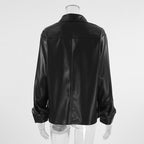 Leather Satire Shirt - Black