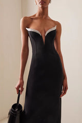 Black Crystal Bandage Formal Dress