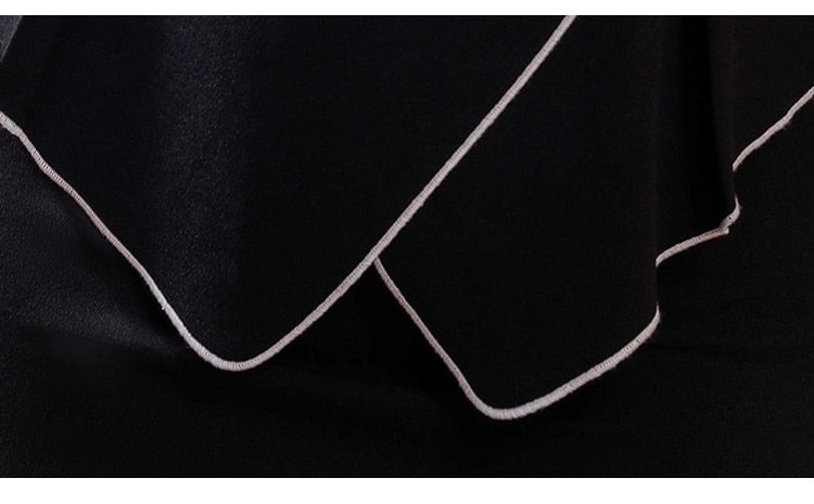 JuliaFashion - 2024 V-Neck Asymmetrical Sexy Waist Luxury Bodycon Dress