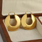 JuliaFashion-Gold Color Chunky Hoop Earrings