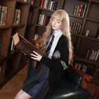 Vintage Preppy Badge Embroidery Loose V-neck College Button Up Cardigan