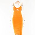 JuliaFashion - 2024 Sexy Sleeveless Hollow Out Slim Dress