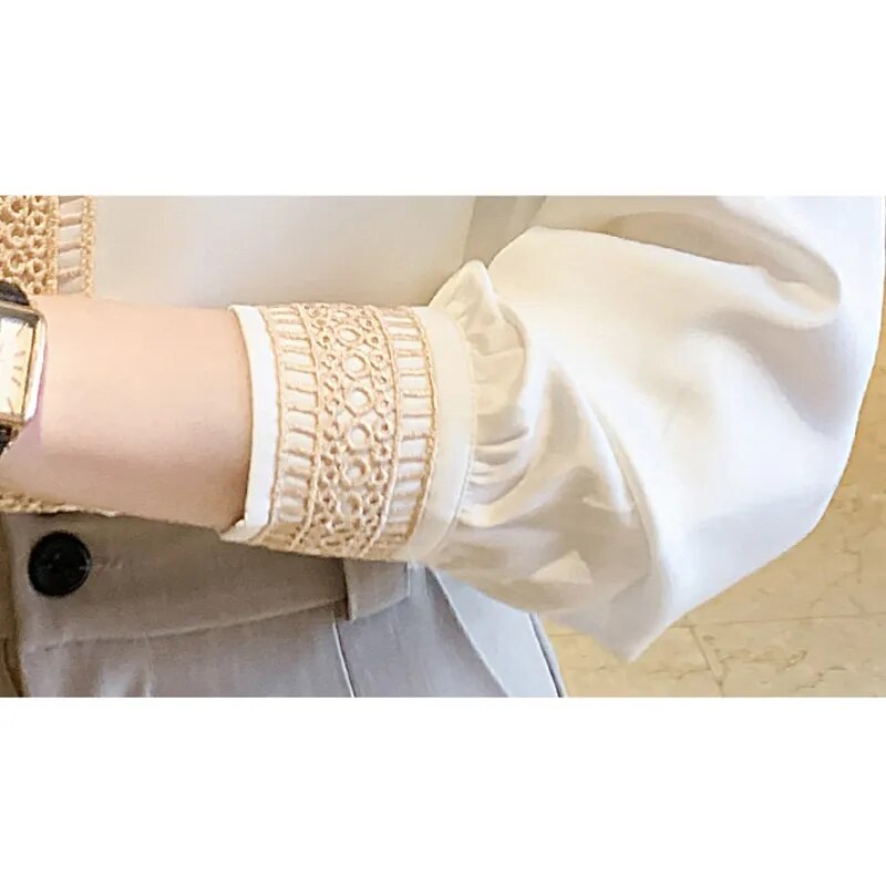 JuliaFashion - 2024 V-Neck Chiffon Blouse