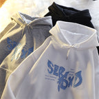 JuliaFashion - 2024 Simple Letters Versatile Premium Design Hooded Pullover