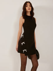 Removable Rhinestone Bow Tank Dress Black / XS Dresses