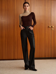 Cutout Color Block Top T Shirts