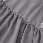 Backless Button Mini Dress