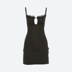 Baddie Backless Slit Mini Dress