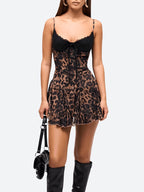 Baddie Leopard Mini Dress