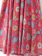 JuliaFashion-Boho Vibes Floral Print Plunging Neck Maxi Dress