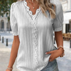 JuliaFashion-Elegant Vertical Stripe Blouses