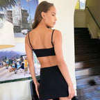 JuliaFashion - Sexy Low Cut Ribbed Knitted Cutout Dress