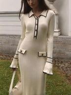 Classic Ribbed Midi Dress