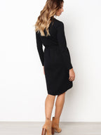 JuliaFashion-Cocktail Hour Boat Neck High-Low Dress