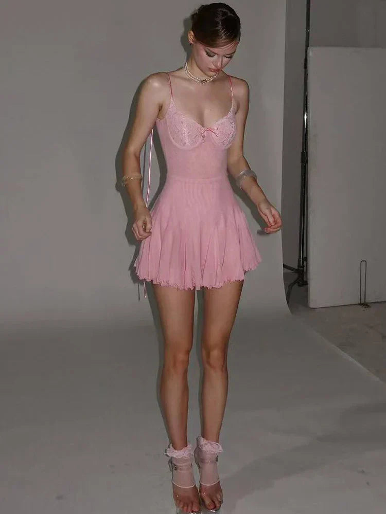 Coquette Backless Mini Dress