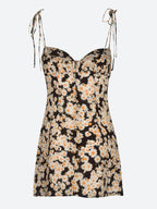 Cottagecore Daisy Tie Strap Mini Dress