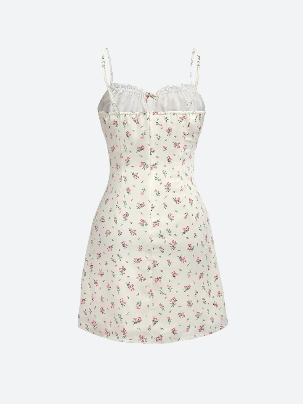 Cottagecore Floral Ruched Mini Dress