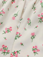 Cottagecore Floral Ruched Mini Dress