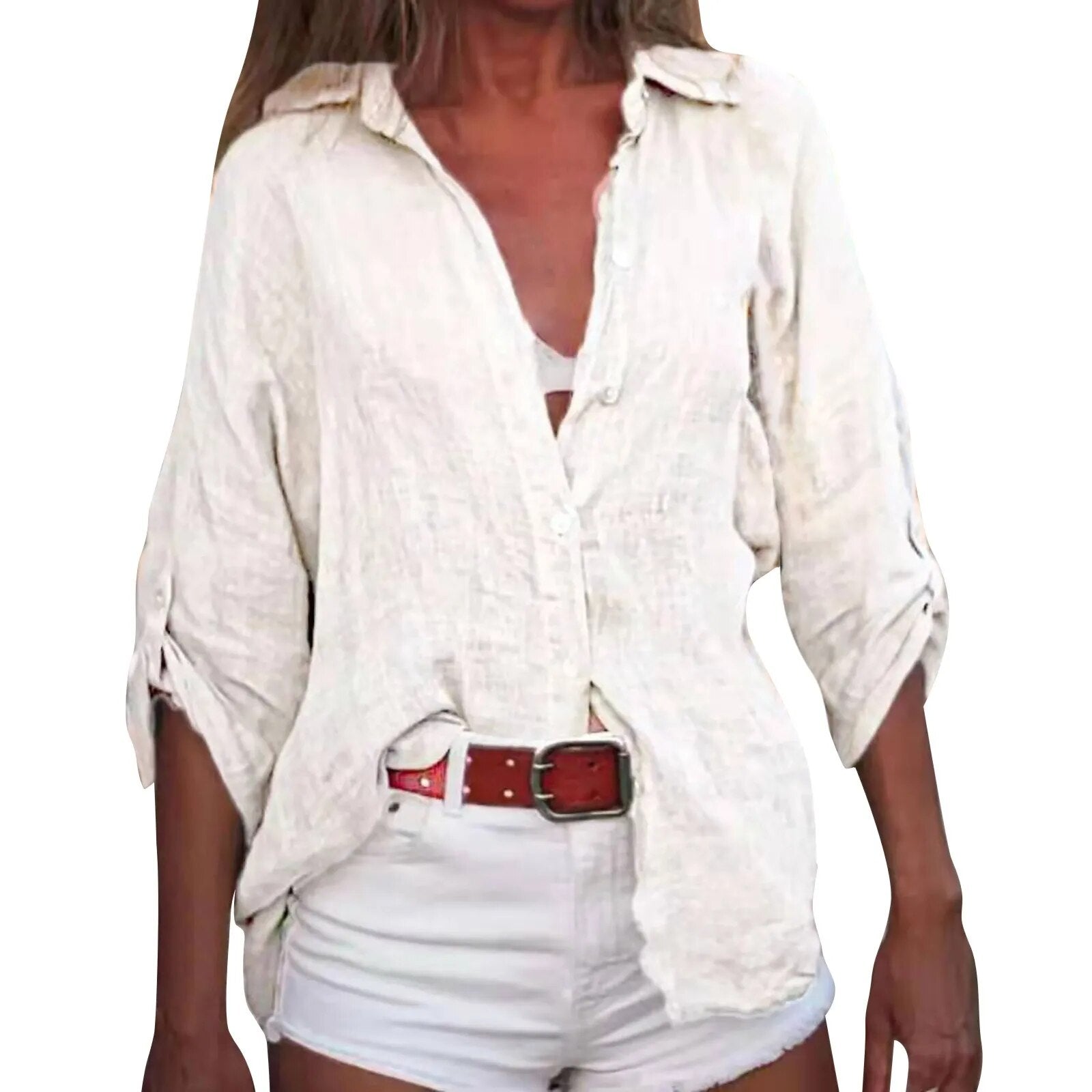 JuliaFashion - 2024 Summer Office Streetwear Blouse