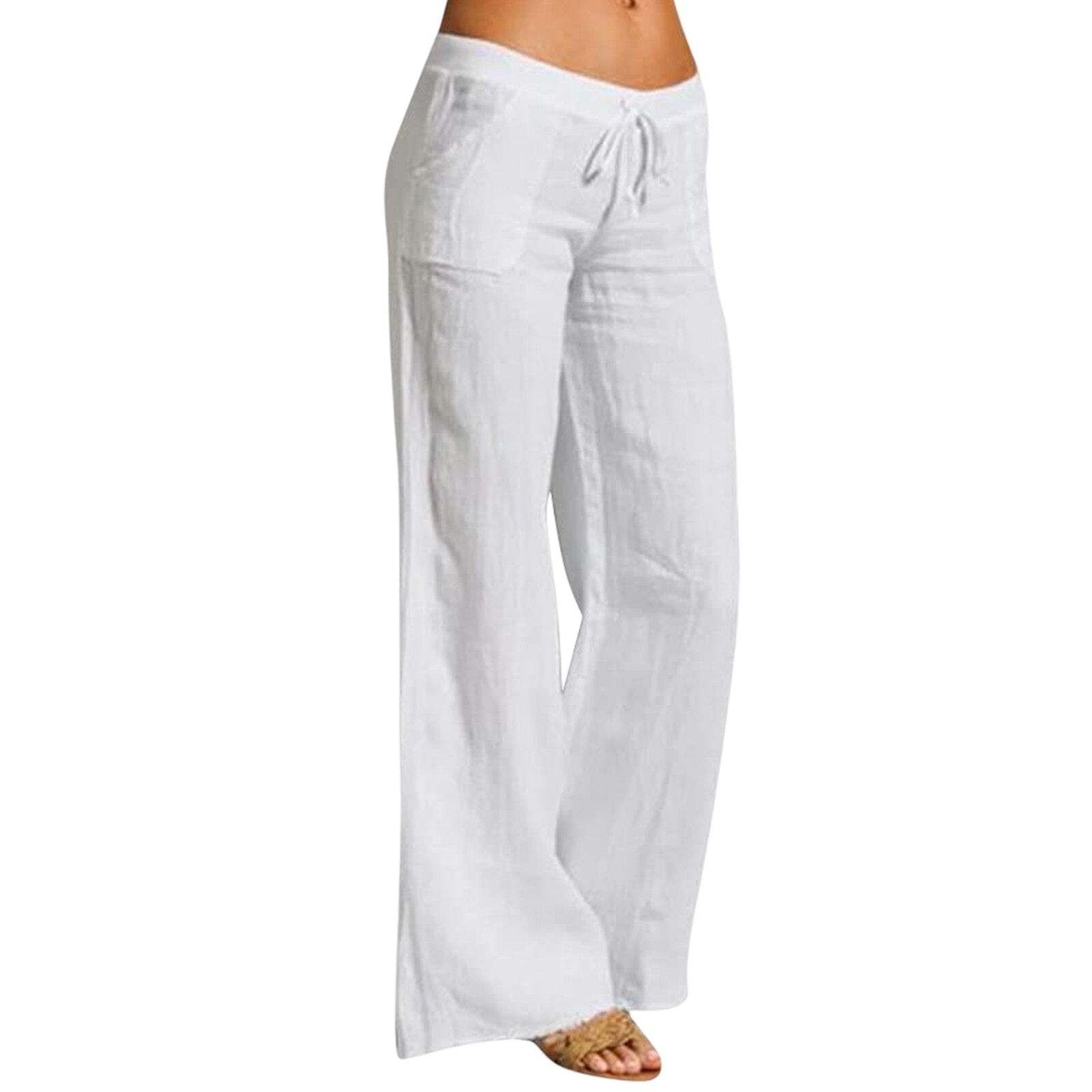 JuliaFashion - 2024Simple Drawstring Summer Straight Trousers
